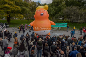 NYC: Impeachment Parade with Baby Trump Balloon